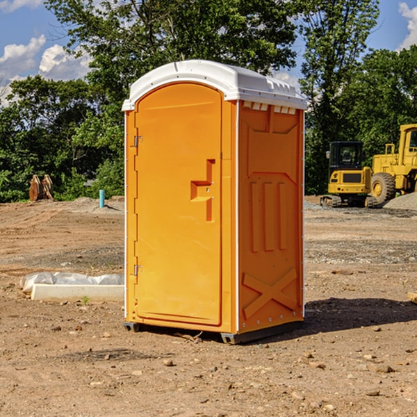 how often are the portable restrooms cleaned and serviced during a rental period in Elm Creek